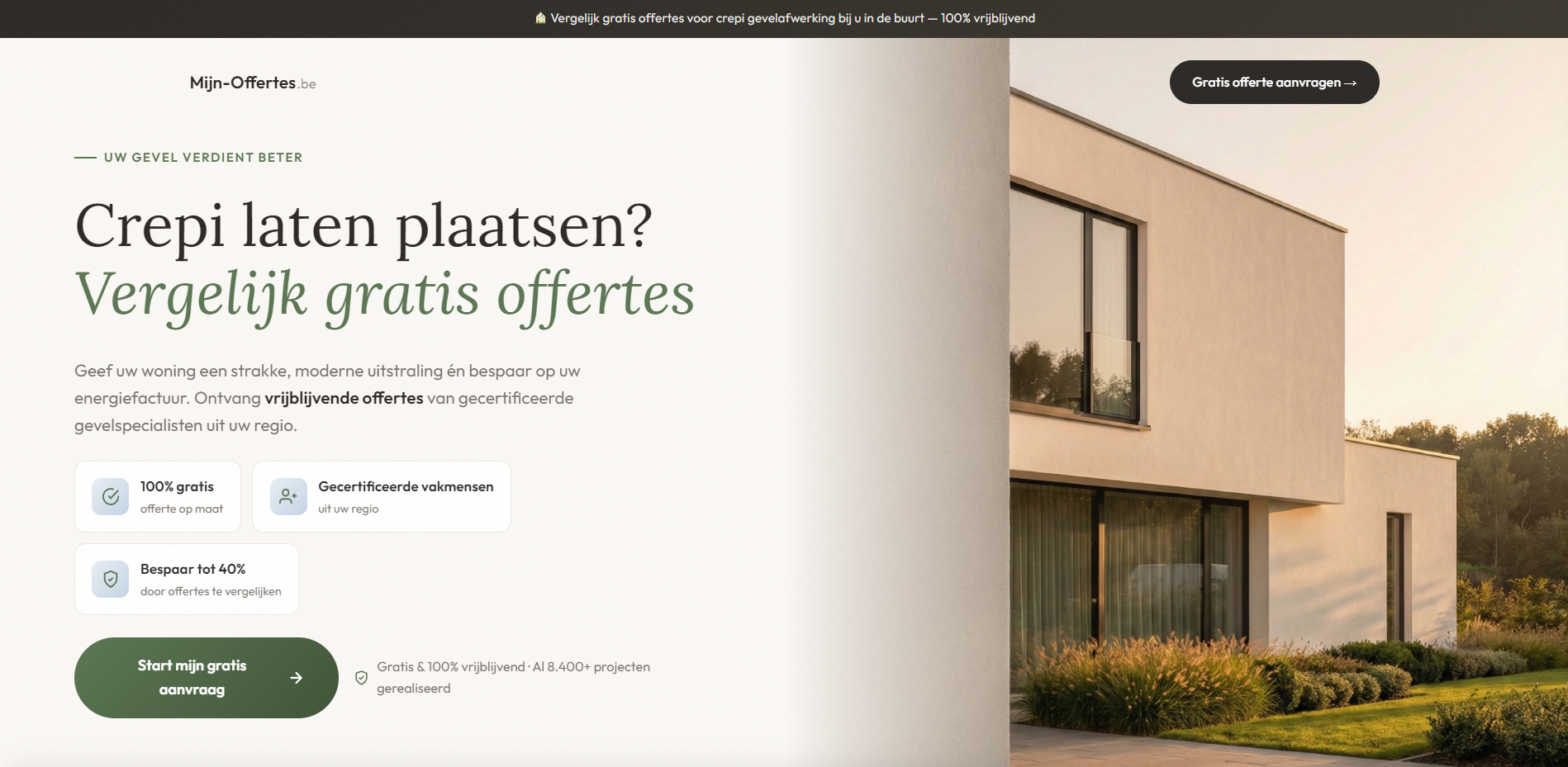 Mijn-Offertes · Facade works /BE SOI