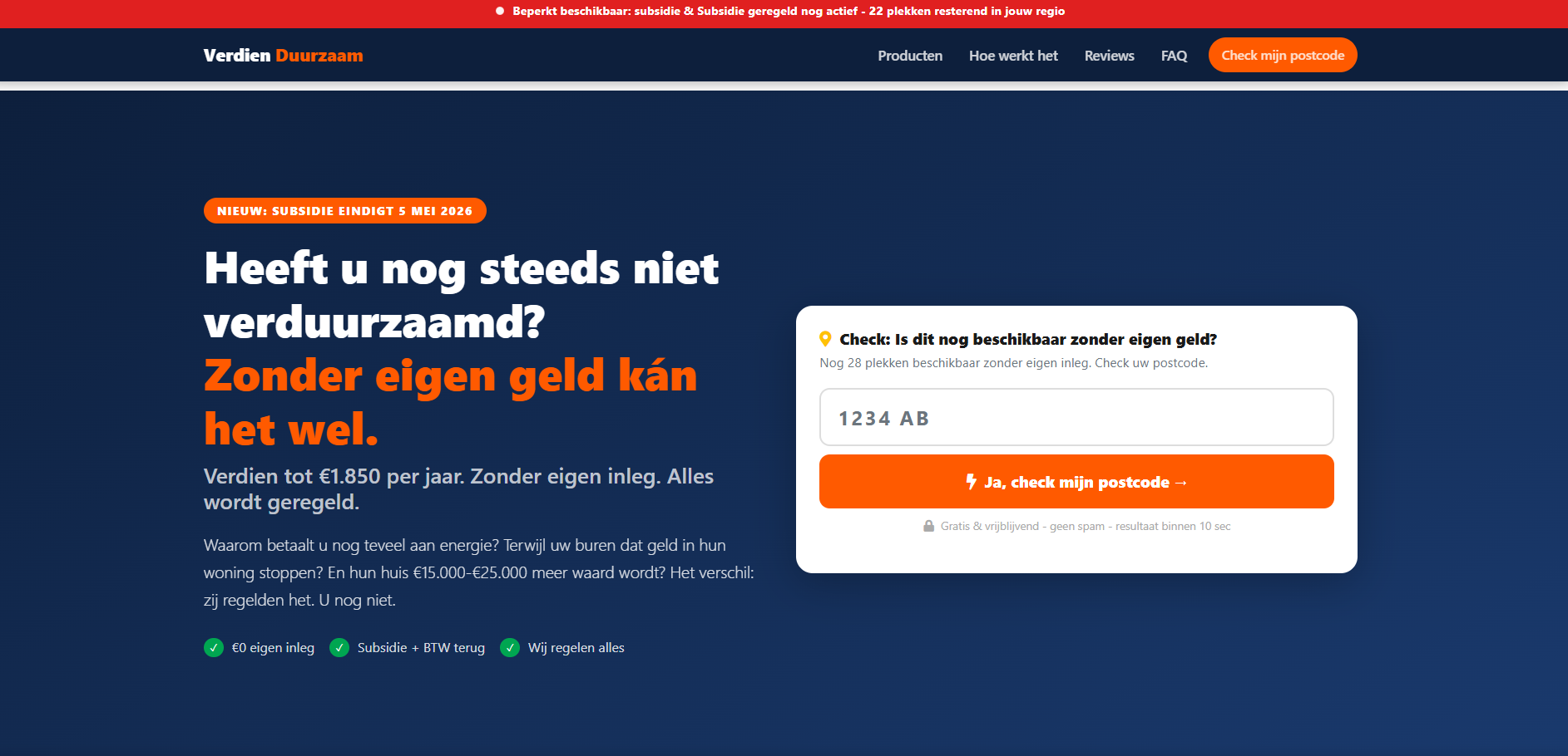 Verdien duurzaam · Home Battery /NL CPL
